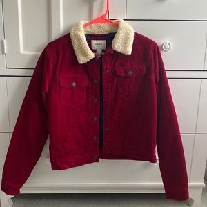 Women’s Red Corduroy Jacket - NEVER WORN
